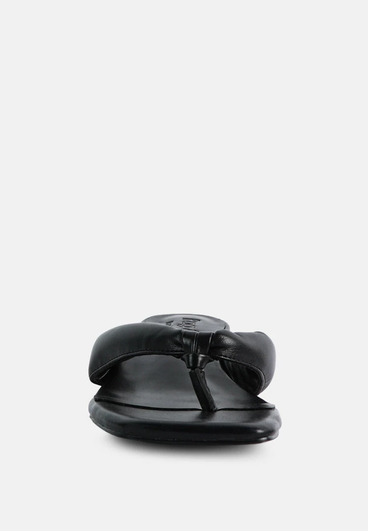 Rag & Co MEMESTAR Black Low Heel Thong Sandals 5 Rag & Co MEMESTAR Black Low Heel Thong Sandals