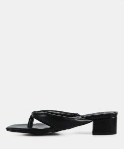 Rag & Co MEMESTAR Black Low Heel Thong Sandals 13 Rag & Co MEMESTAR Black Low Heel Thong Sandals