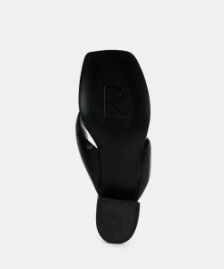 Rag & Co MEMESTAR Black Low Heel Thong Sandals 15 Rag & Co MEMESTAR Black Low Heel Thong Sandals