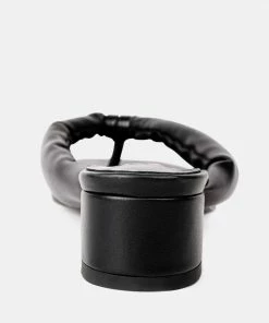 Rag & Co MEMESTAR Black Low Heel Thong Sandals 12 Rag & Co MEMESTAR Black Low Heel Thong Sandals