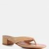 Rag & Co MEMESTAR Latte Low Heel Thong Sandals 1 Rag & Co MEMESTAR Latte Low Heel Thong Sandals