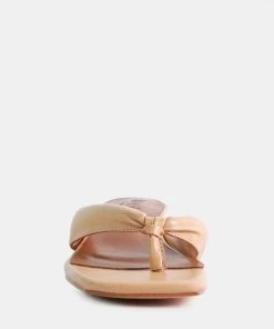 Rag & Co MEMESTAR Latte Low Heel Thong Sandals 11 Rag & Co MEMESTAR Latte Low Heel Thong Sandals