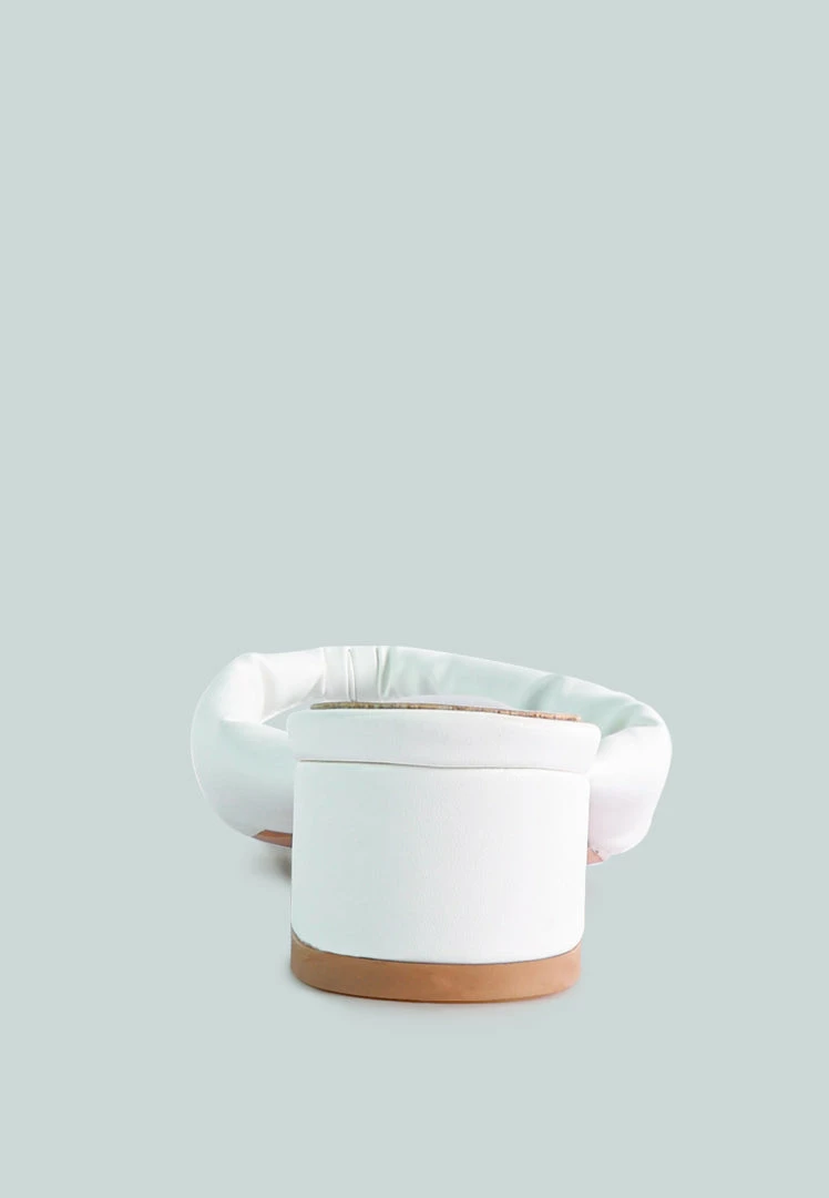 Rag & Co MEMESTAR White Low Heel Thong Sandals 7 Rag & Co MEMESTAR White Low Heel Thong Sandals