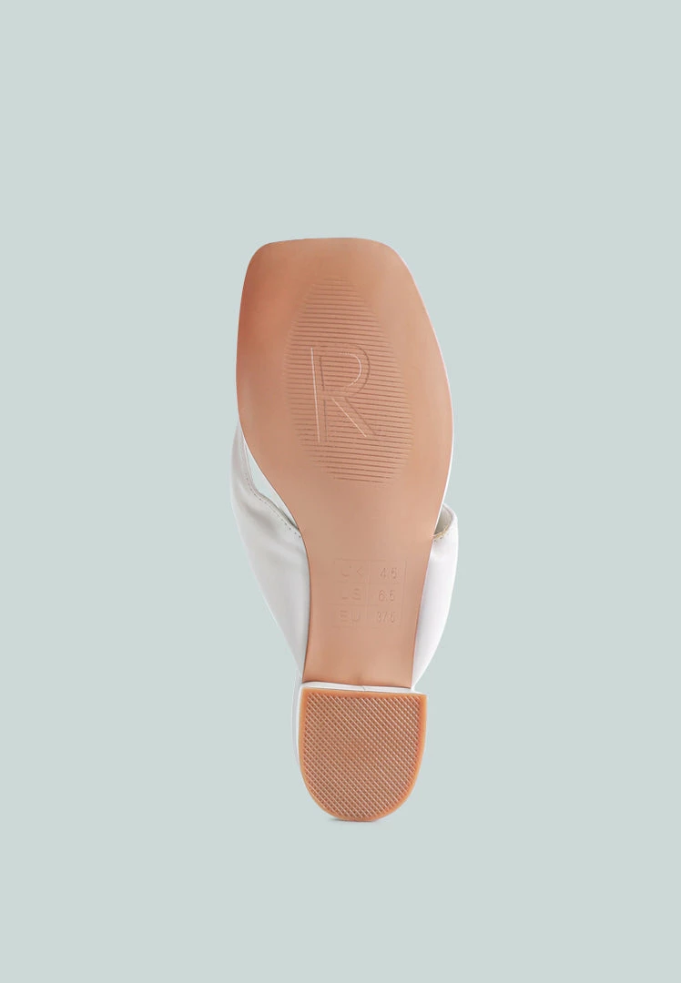 Rag & Co MEMESTAR White Low Heel Thong Sandals 9 Rag & Co MEMESTAR White Low Heel Thong Sandals