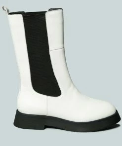 Rag & Co X MILLER Chelsea Classic White Boot Boots