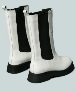 Rag & Co X MILLER Chelsea Classic White Boot Boots