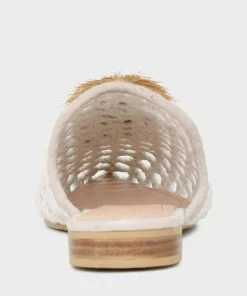Rag & Co Flats MIRIAM White Woven Metallic Tassel Flat Mules 13 Rag & Co Flats MIRIAM White Woven Metallic Tassel Flat Mules