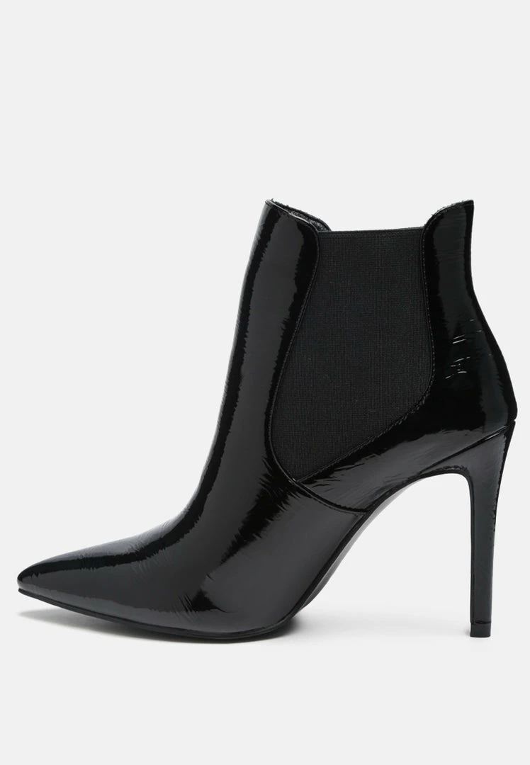 Rag & Co MOLINA High Heeled Chelsea Boot In Black 6 Rag & Co MOLINA High Heeled Chelsea Boot In Black