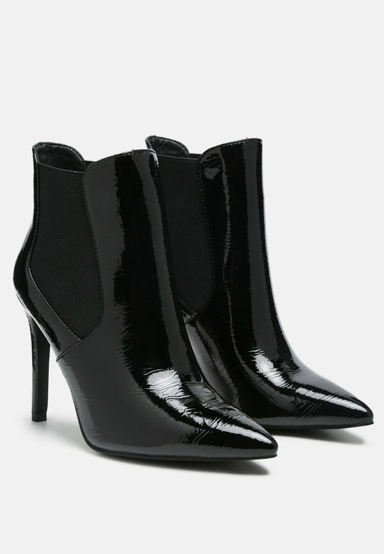 Rag & Co MOLINA High Heeled Chelsea Boot In Black 3 Rag & Co MOLINA High Heeled Chelsea Boot In Black