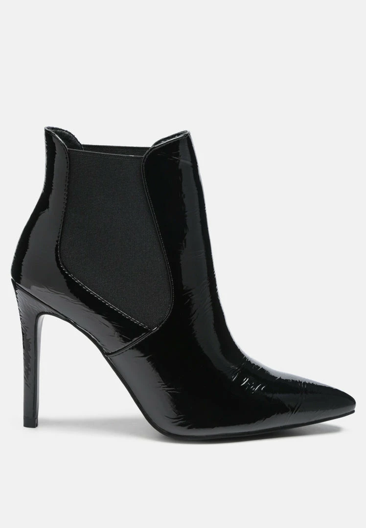 Rag & Co MOLINA High Heeled Chelsea Boot In Black 4 Rag & Co MOLINA High Heeled Chelsea Boot In Black