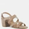 Rag & Co MON-LAPIN Nude High Heeled Block Leather Sandal 2 Rag & Co MON-LAPIN Nude High Heeled Block Leather Sandal
