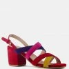 Rag & Co MON-LAPIN Red High Block Heel Leather Sandal Sandals 1 Rag & Co MON-LAPIN Red High Block Heel Leather Sandal Sandals