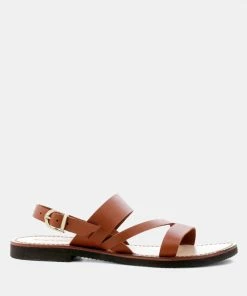 Rag & Co MONA Tan Flat Summer Sandals