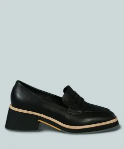 Rag & Co X Flats MOORE Lead Lady Loafers In Black 11 Rag & Co X Flats MOORE Lead Lady Loafers In Black