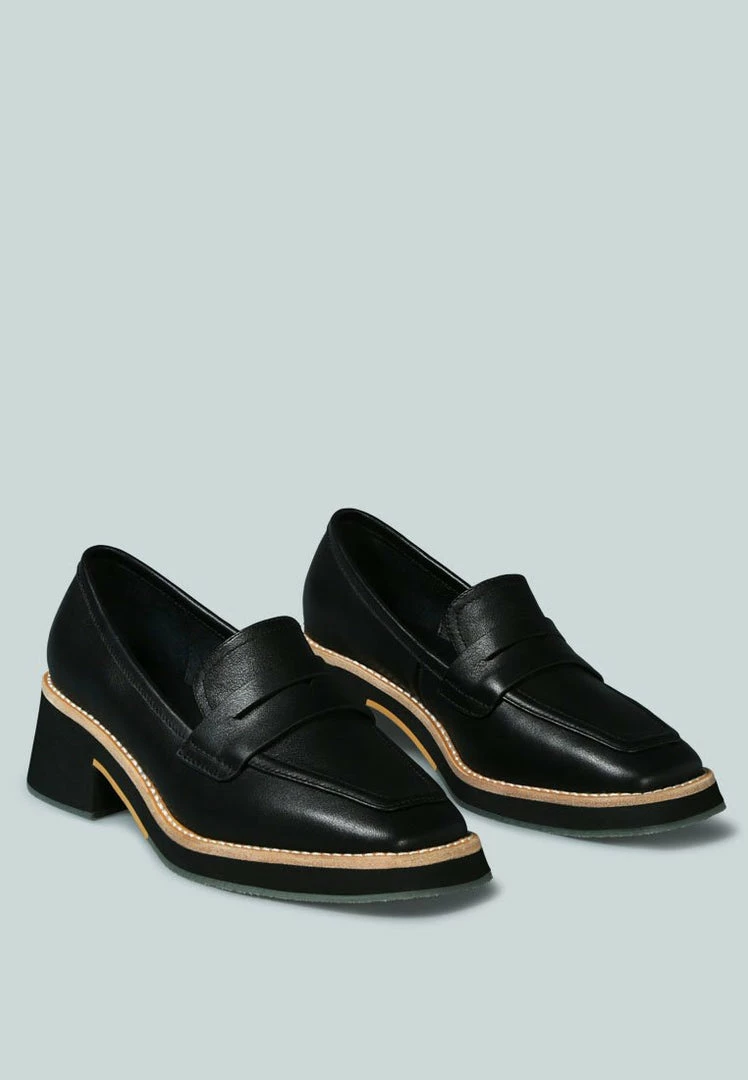 Rag & Co X Flats MOORE Lead Lady Loafers In Black 4 Rag & Co X Flats MOORE Lead Lady Loafers In Black