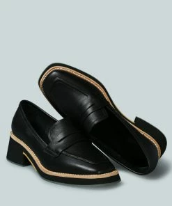 Rag & Co X Flats MOORE Lead Lady Loafers In Black 9 Rag & Co X Flats MOORE Lead Lady Loafers In Black