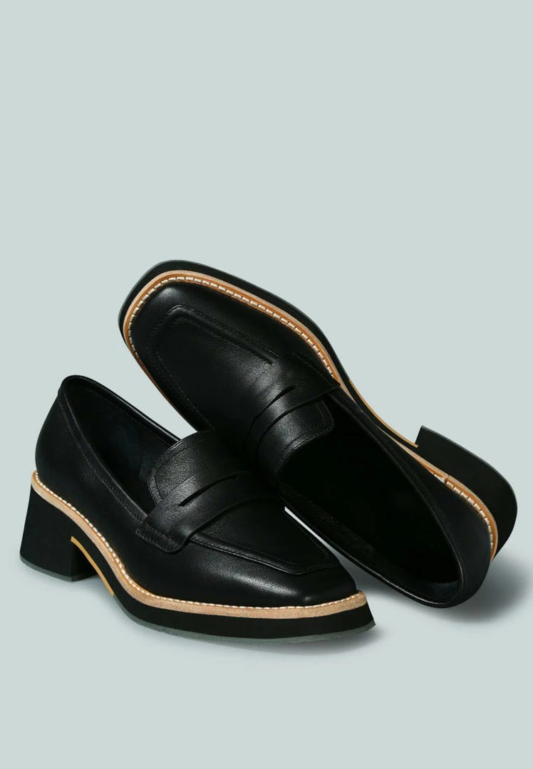 Rag & Co X Flats MOORE Lead Lady Loafers In Black 5 Rag & Co X Flats MOORE Lead Lady Loafers In Black