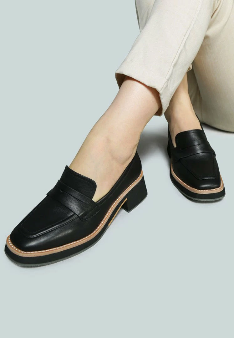 Rag & Co X Flats MOORE Lead Lady Loafers In Black 3 Rag & Co X Flats MOORE Lead Lady Loafers In Black