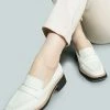 Rag & Co X MOORE Lead Lady Loafers In White 2 Rag & Co X MOORE Lead Lady Loafers In White