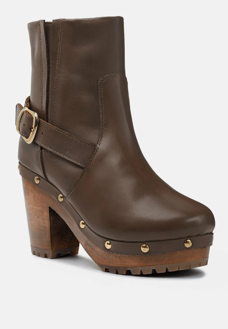 Rag & Co MUKLUK Brown Handcrafted Leather Ankle Boots 3 Rag & Co MUKLUK Brown Handcrafted Leather Ankle Boots