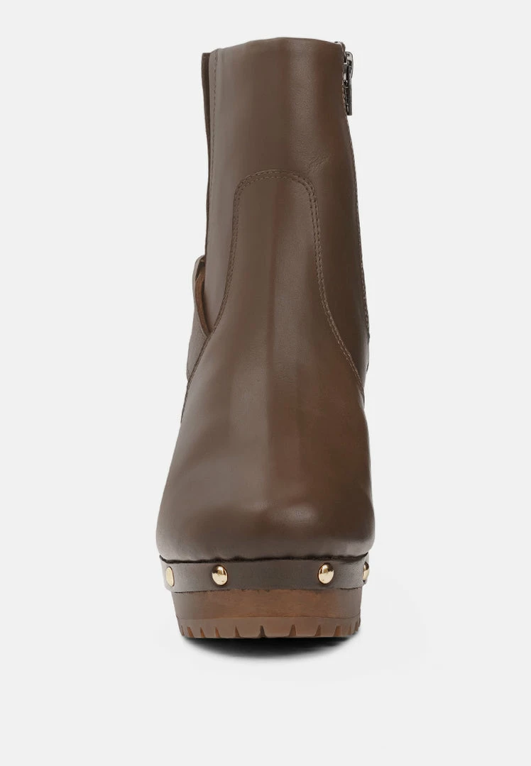 Rag & Co MUKLUK Brown Handcrafted Leather Ankle Boots 5 Rag & Co MUKLUK Brown Handcrafted Leather Ankle Boots