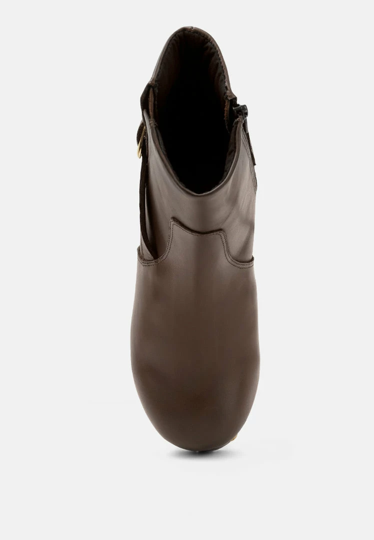 Rag & Co MUKLUK Brown Handcrafted Leather Ankle Boots 8 Rag & Co MUKLUK Brown Handcrafted Leather Ankle Boots