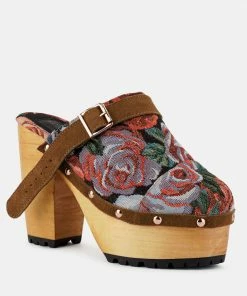 Rag & Co MURAL Tapestry Handcrafted Clogs 12 Rag & Co MURAL Tapestry Handcrafted Clogs