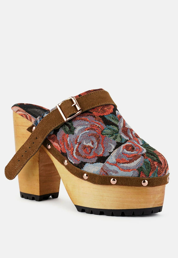 Rag & Co MURAL Tapestry Handcrafted Clogs 5 Rag & Co MURAL Tapestry Handcrafted Clogs