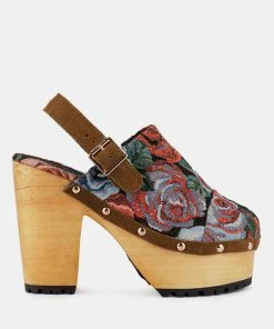 Rag & Co MURAL Tapestry Handcrafted Clogs