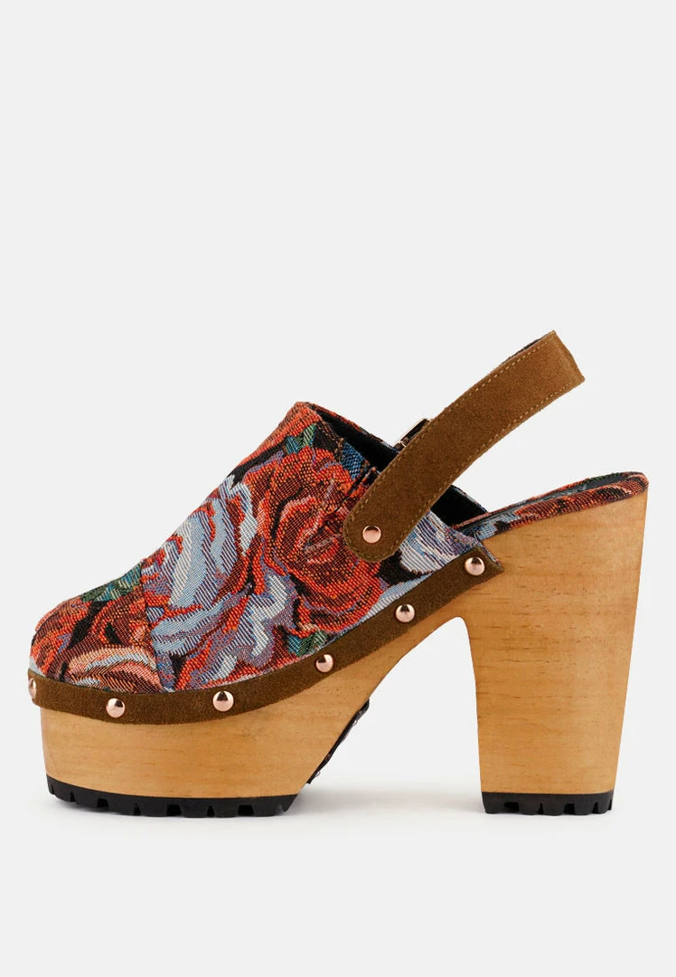 Rag & Co MURAL Tapestry Handcrafted Clogs 6 Rag & Co MURAL Tapestry Handcrafted Clogs