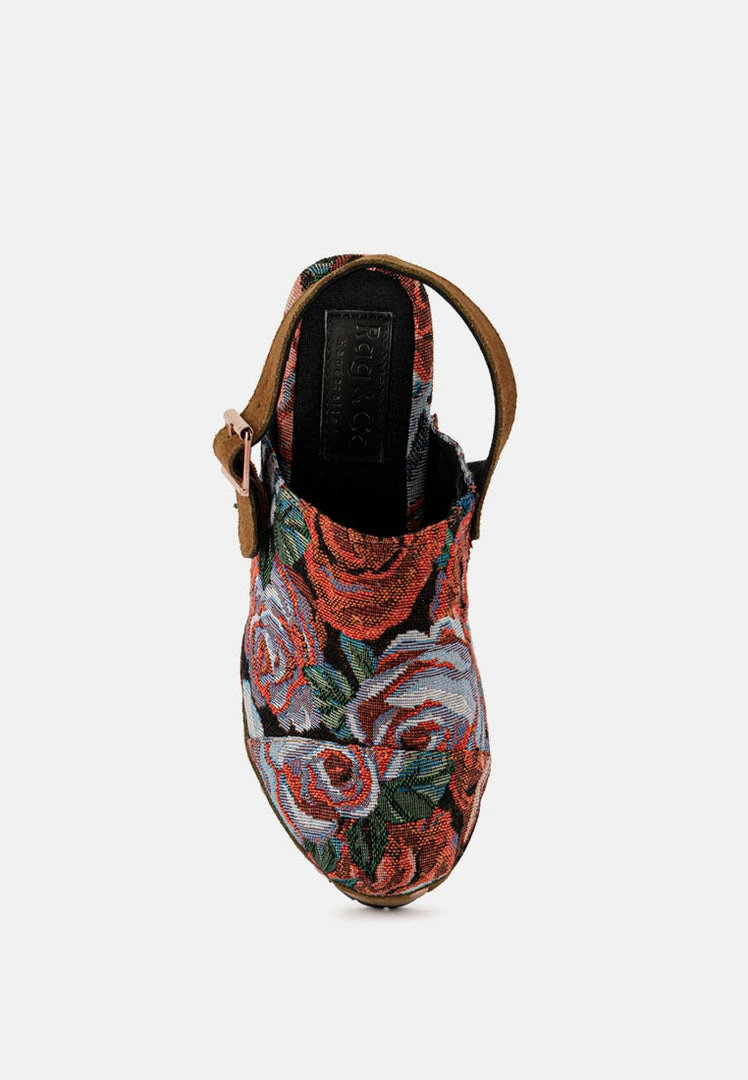 Rag & Co MURAL Tapestry Handcrafted Clogs 9 Rag & Co MURAL Tapestry Handcrafted Clogs