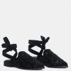 Rag & Co Mande Embroidered Velvet Mules In Black Flats