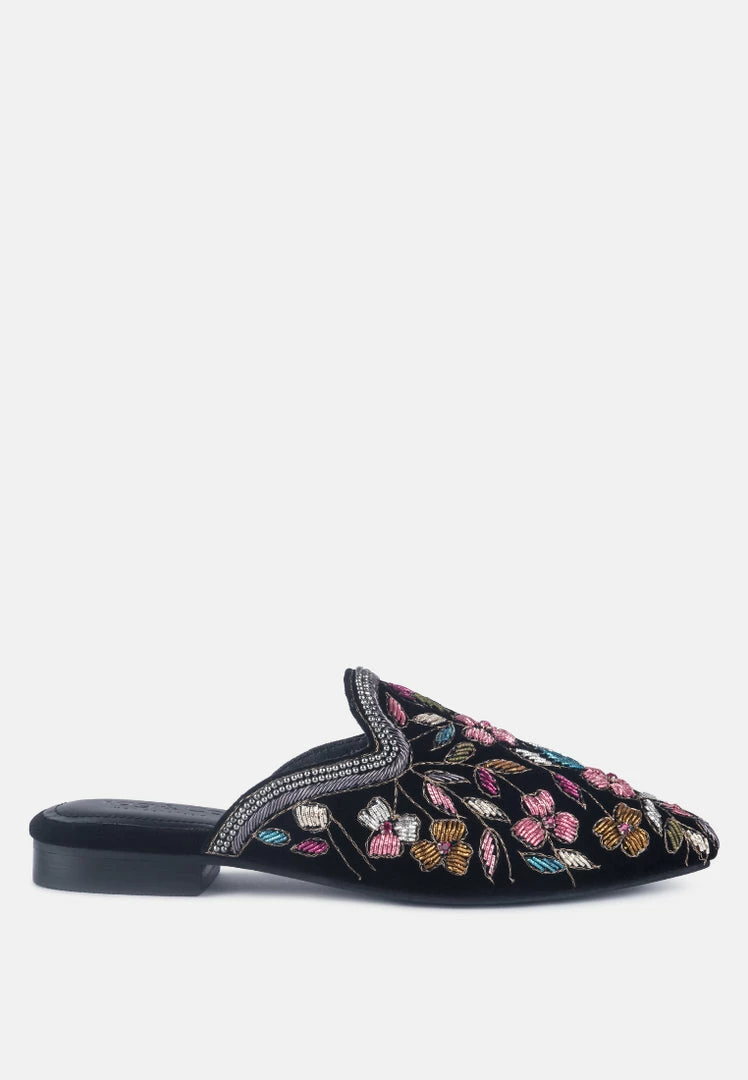 Rag & Co Flats Marcella Embroidered Mules 4 Rag & Co Flats Marcella Embroidered Mules