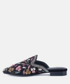 Rag & Co Flats Marcella Embroidered Mules 12 Rag & Co Flats Marcella Embroidered Mules