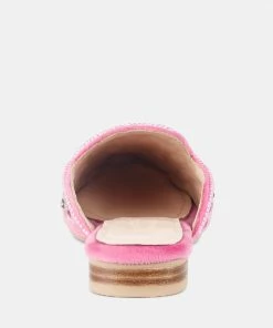 Rag & Co Marcella Embroidered Mules In Pink 12 Rag & Co Marcella Embroidered Mules In Pink