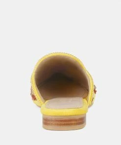 Rag & Co Marcella Embroidered Mules In Yellow 12 Rag & Co Marcella Embroidered Mules In Yellow