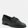 Rag & Co NADIA Black Leather Penny Loafers Loafers & Ballerinas
