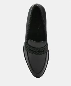 Rag & Co NADIA Black Leather Penny Loafers Loafers & Ballerinas 16 Rag & Co NADIA Black Leather Penny Loafers Loafers & Ballerinas