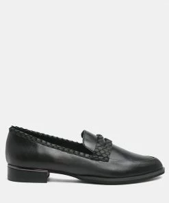 Rag & Co NADIA Black Leather Penny Loafers Loafers & Ballerinas 12 Rag & Co NADIA Black Leather Penny Loafers Loafers & Ballerinas