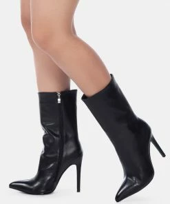 Rag & Co NAGINI Over Ankle Pointed Toe High Heeled Boot Boots