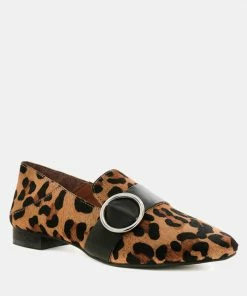Rag & Co NAOMI Leopard Printed Loafers
