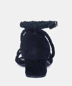 Rag & Co Sandals NICOLA Braided Leather Block Heel Sandal