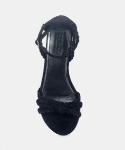 Rag & Co Sandals NICOLA Braided Leather Block Heel Sandal