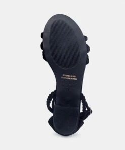 Rag & Co Sandals NICOLA Braided Leather Block Heel Sandal