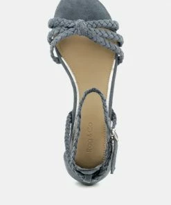 Rag & Co Sandals NICOLA Denim Block Heel Sandal 14 Rag & Co Sandals NICOLA Denim Block Heel Sandal