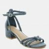 Rag & Co Sandals NICOLA Denim Block Heel Sandal