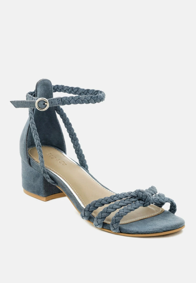 Rag & Co Sandals NICOLA Denim Block Heel Sandal 3 Rag & Co Sandals NICOLA Denim Block Heel Sandal