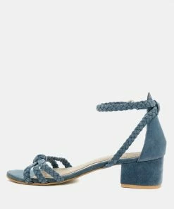 Rag & Co Sandals NICOLA Denim Block Heel Sandal 12 Rag & Co Sandals NICOLA Denim Block Heel Sandal