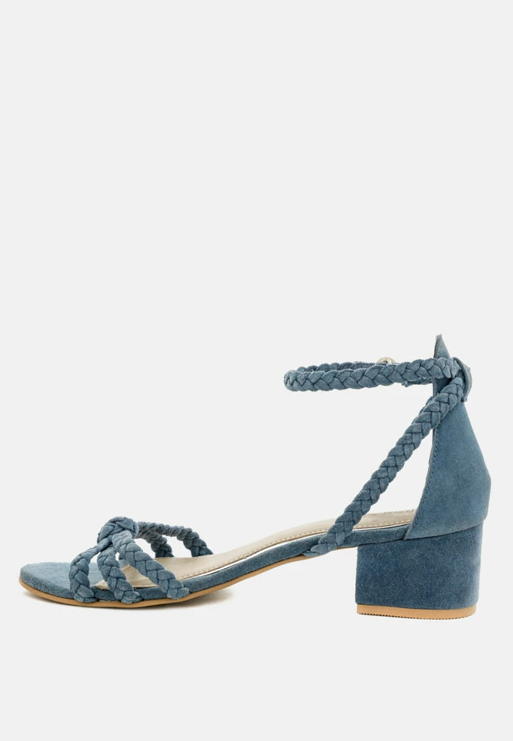 Rag & Co Sandals NICOLA Denim Block Heel Sandal 6 Rag & Co Sandals NICOLA Denim Block Heel Sandal