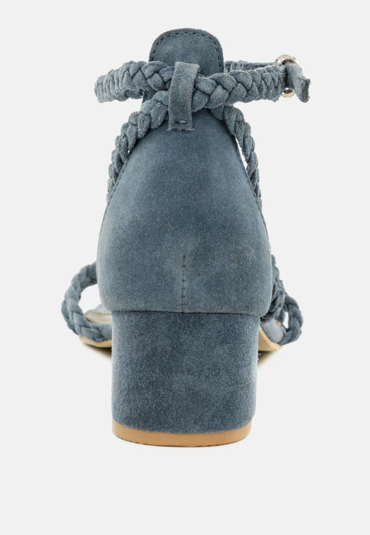 Rag & Co Sandals NICOLA Denim Block Heel Sandal 7 Rag & Co Sandals NICOLA Denim Block Heel Sandal